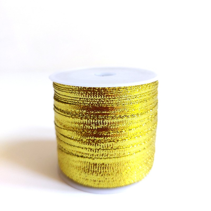 Fettuccina Lurex Oro da 4 mm
